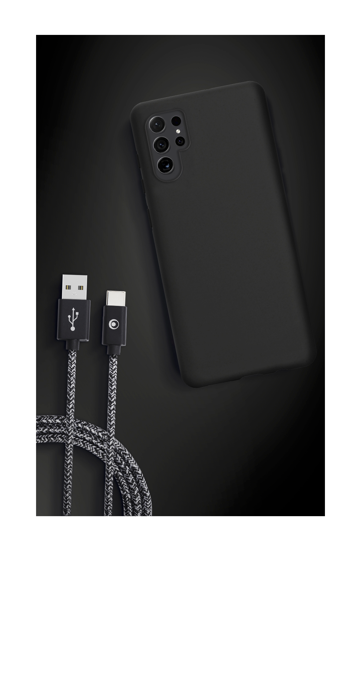 BIGBEN Soft Flex Case Schwarz für Samsung Galaxy S24 Ultra