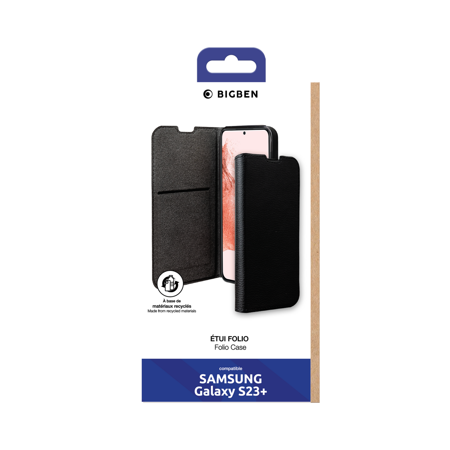BIGBEN Wallet Folio Case Schwarz für Samsung Galaxy S23+
