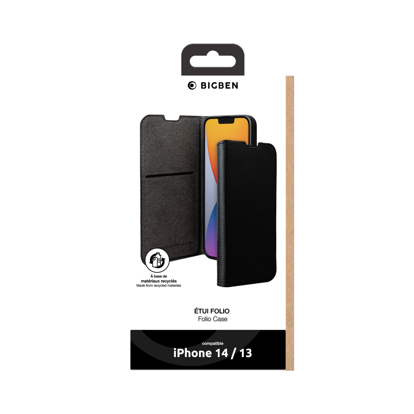 BIGBEN Wallet Folio Case Schwarz für iPhone 14