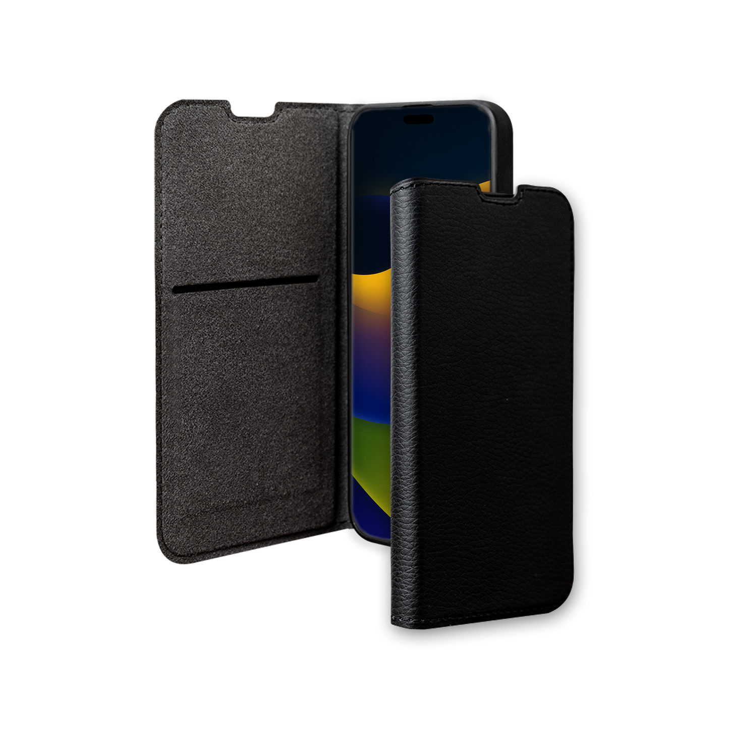 BIGBEN Wallet Folio Case Schwarz für iPhone 15 Plus