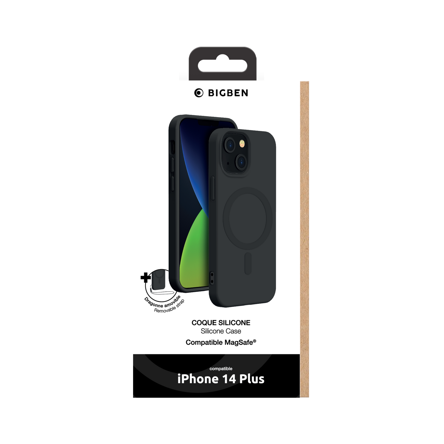 BIGBEN MagSafe Soft Flex Case Schwarz für iPhone 14 Plus