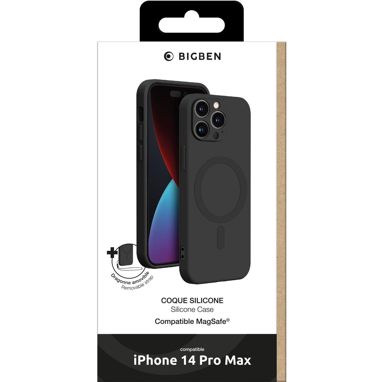 BIGBEN MagSafe Soft Flex Case Schwarz für iPhone 14 Pro Max