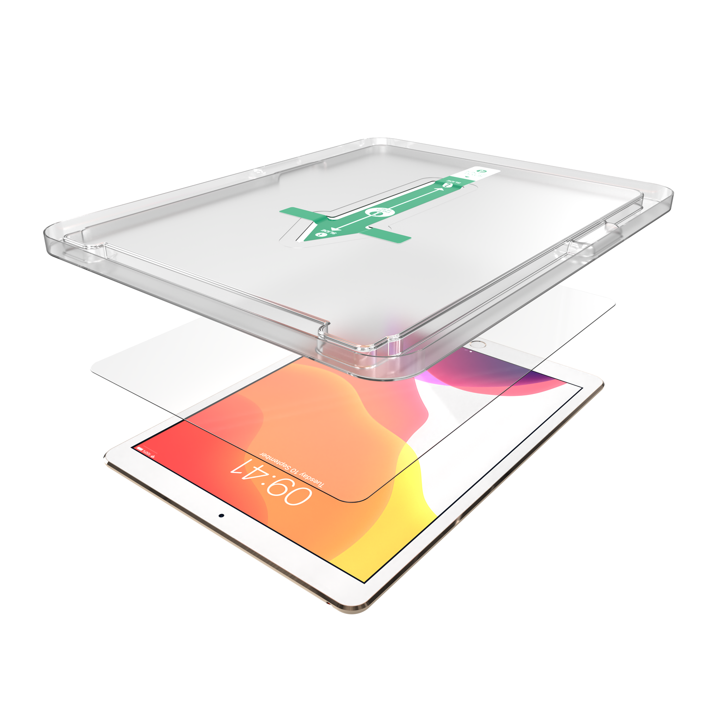 NEXT.ONE iPad Schutzglas mit Anbringhilfe - iPad 10,2"