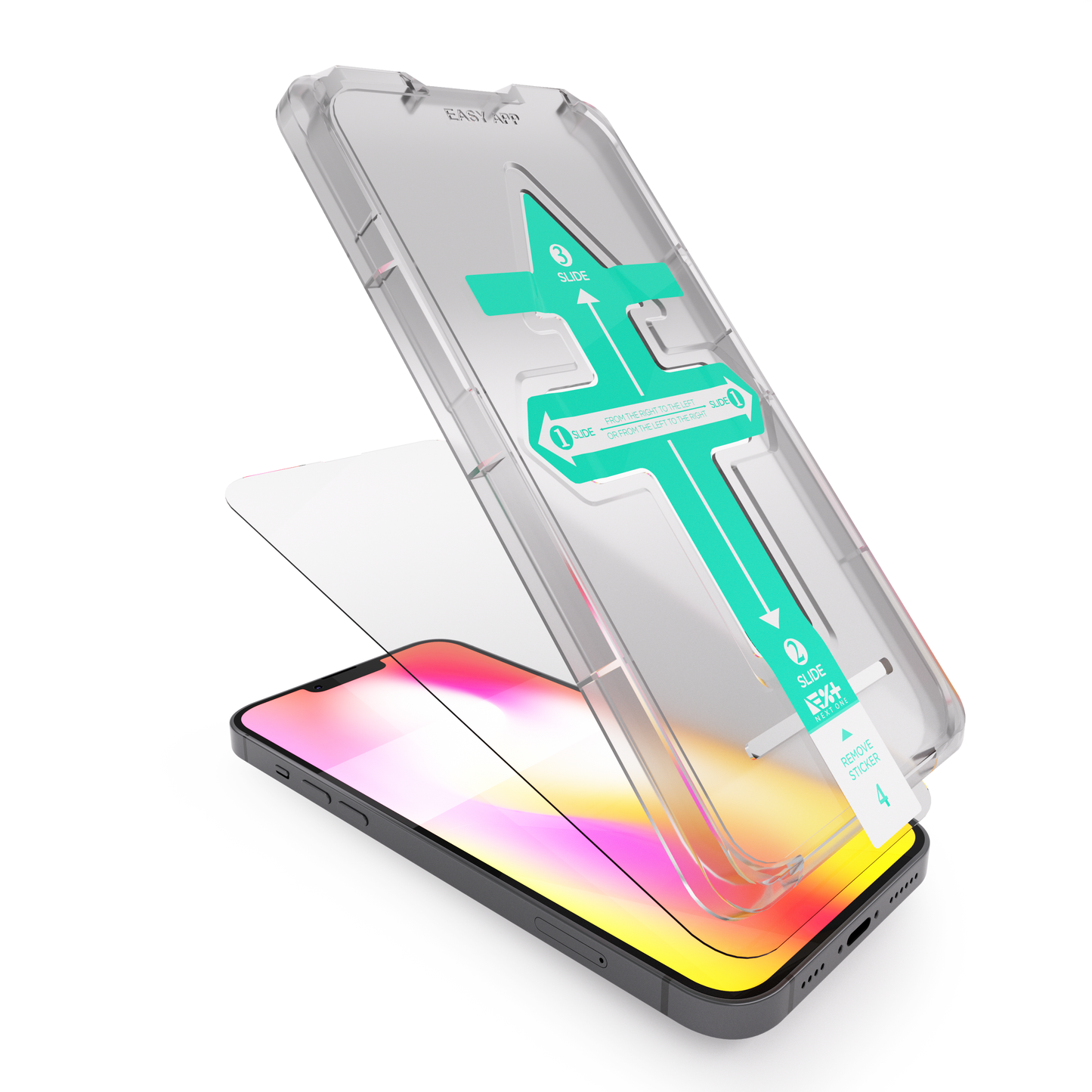 NEXT.ONE iPhone Tempered 2.5D Schutzglas mit Anbringhilfe - iPhone 14 Plus