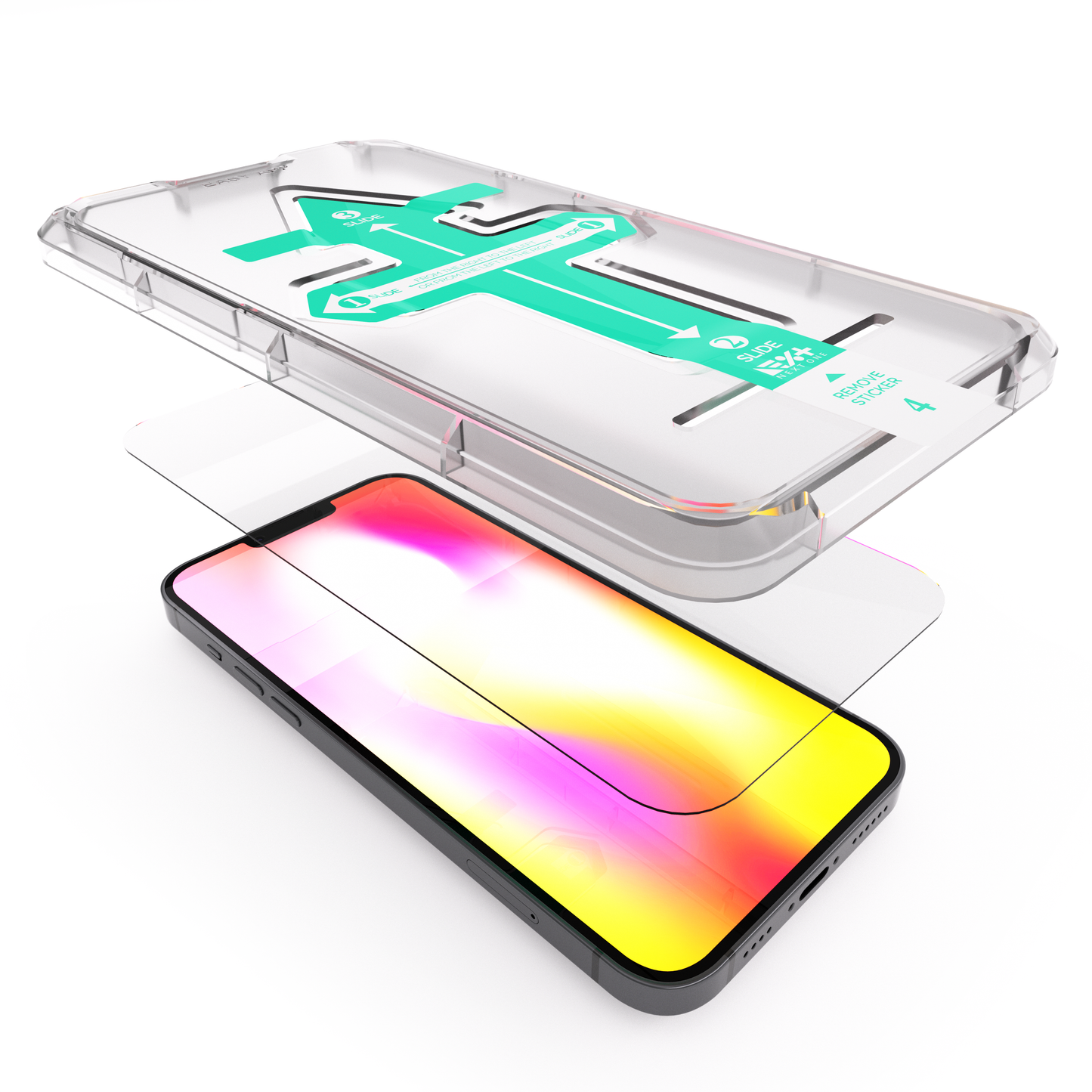 NEXT.ONE iPhone Tempered 2.5D Schutzglas mit Anbringhilfe - iPhone 14 Plus