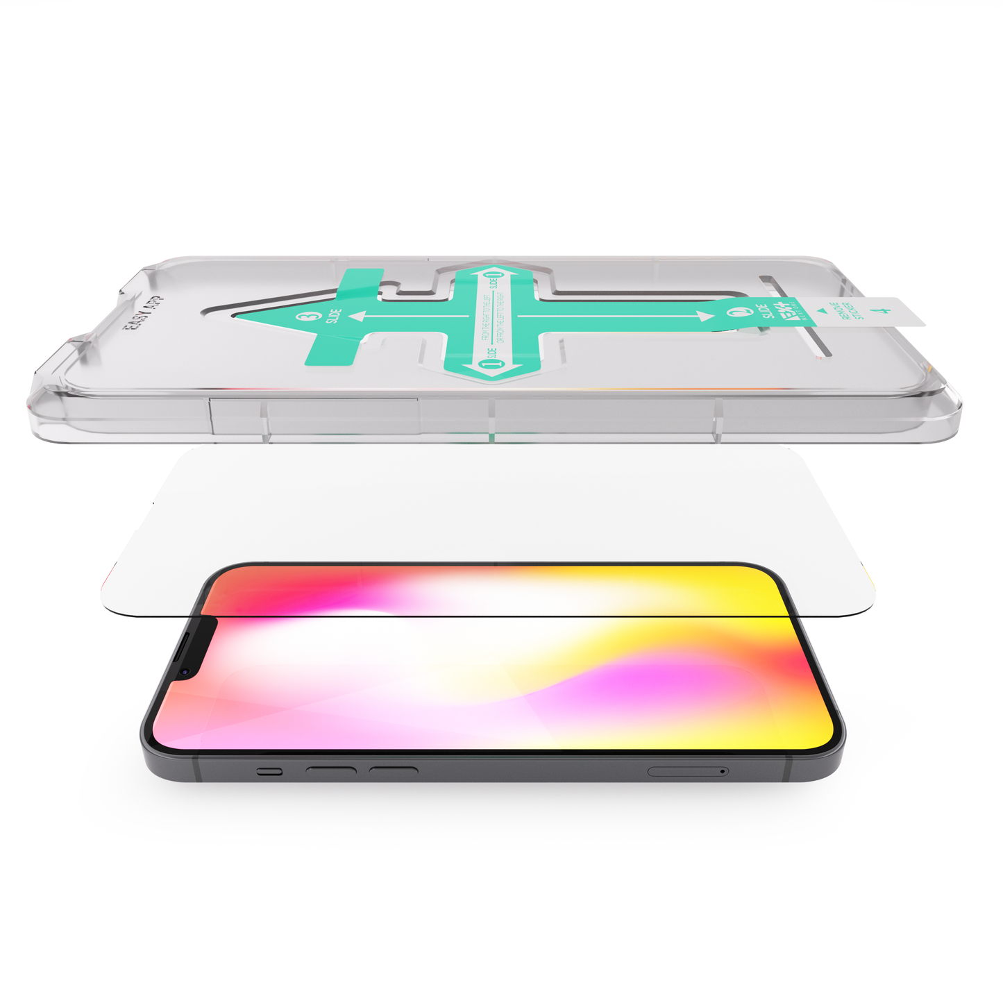 NEXT.ONE iPhone Tempered 2.5D Schutzglas mit Anbringhilfe - iPhone 14 Plus