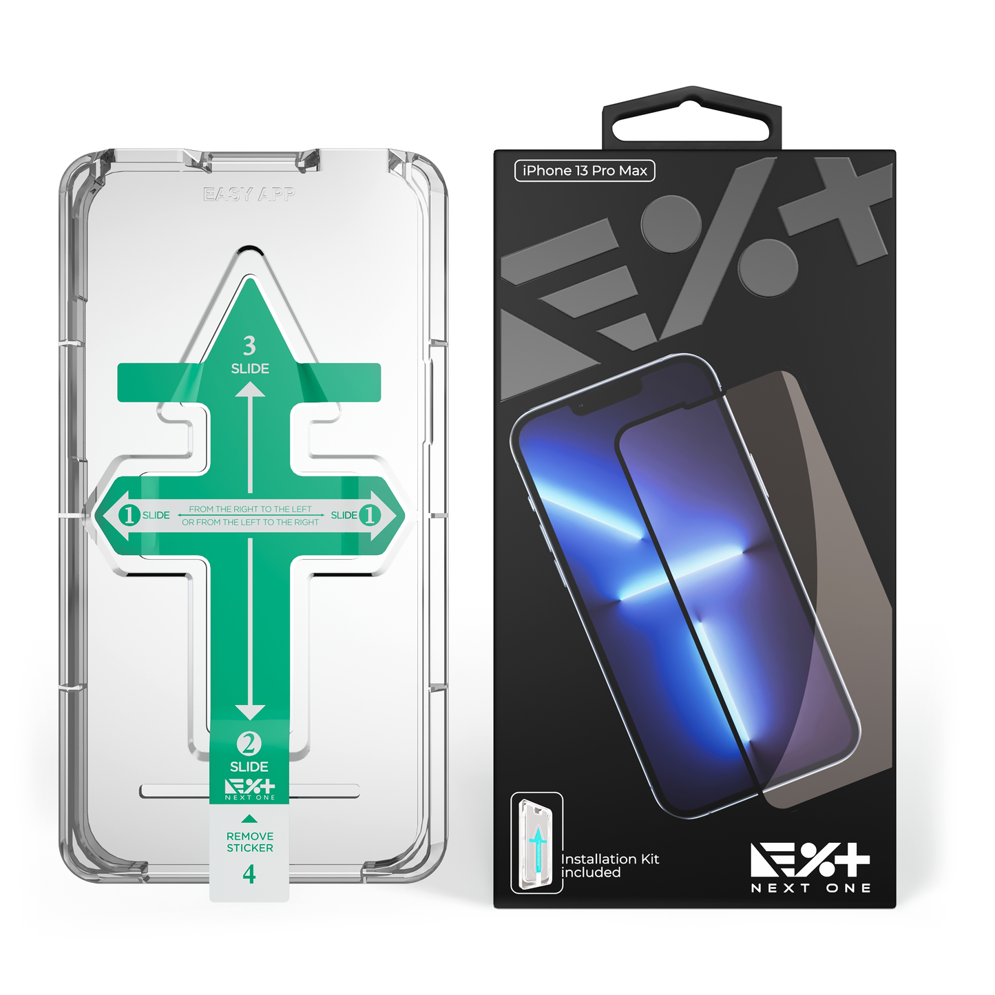 NEXT.ONE iPhone Schutzglas mit Anbringhilfe - iPhone 13 Pro Max
