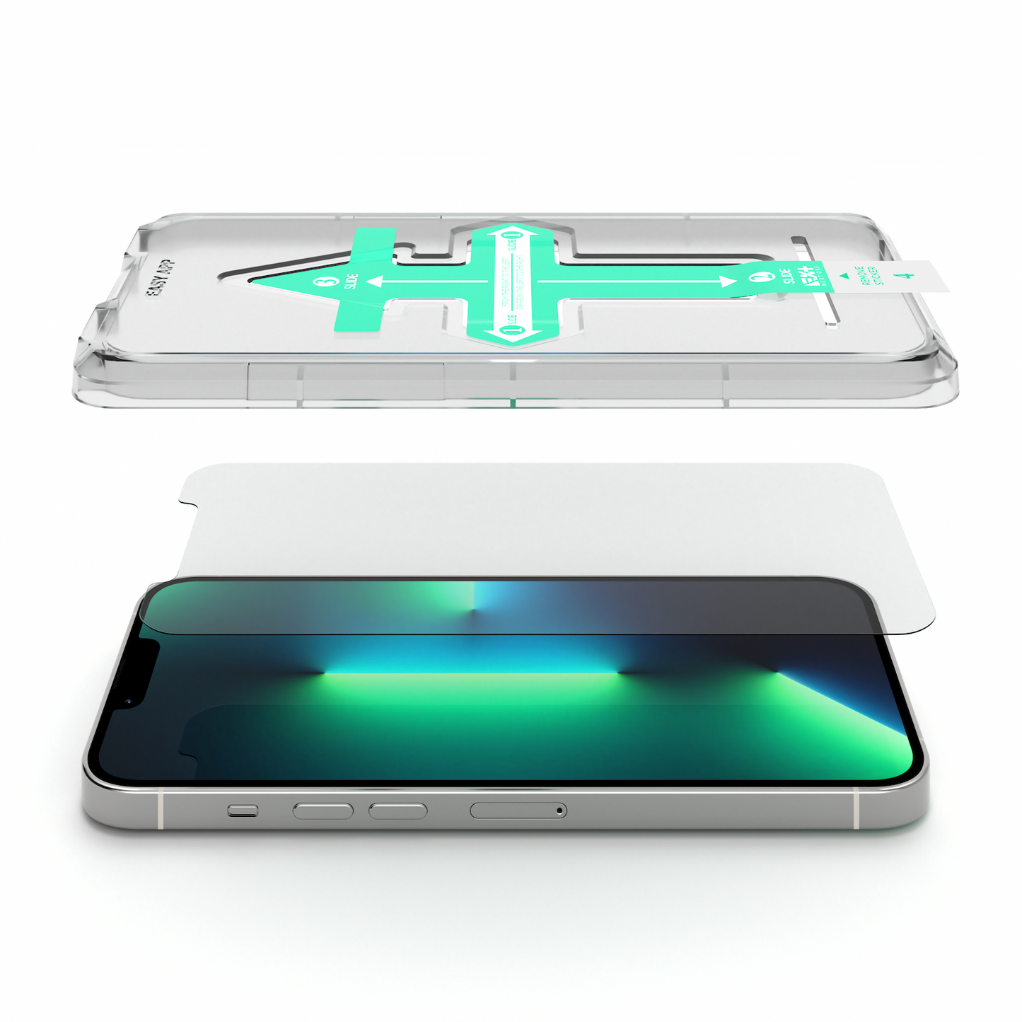 NEXT.ONE iPhone Tempered 2.5D Schutzglas mit Anbringhilfe - iPhone 13 Pro Max