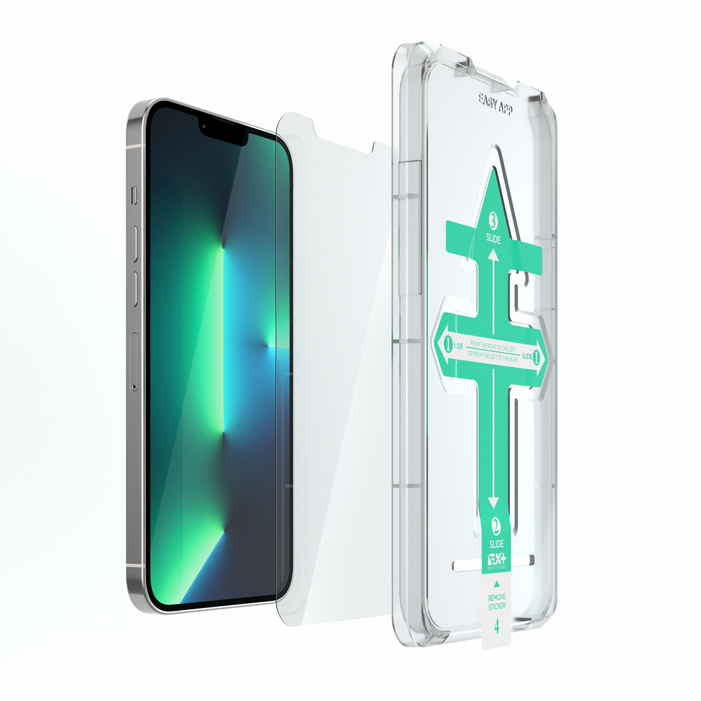 NEXT.ONE iPhone Tempered 2.5D Schutzglas mit Anbringhilfe - iPhone 13 Pro Max