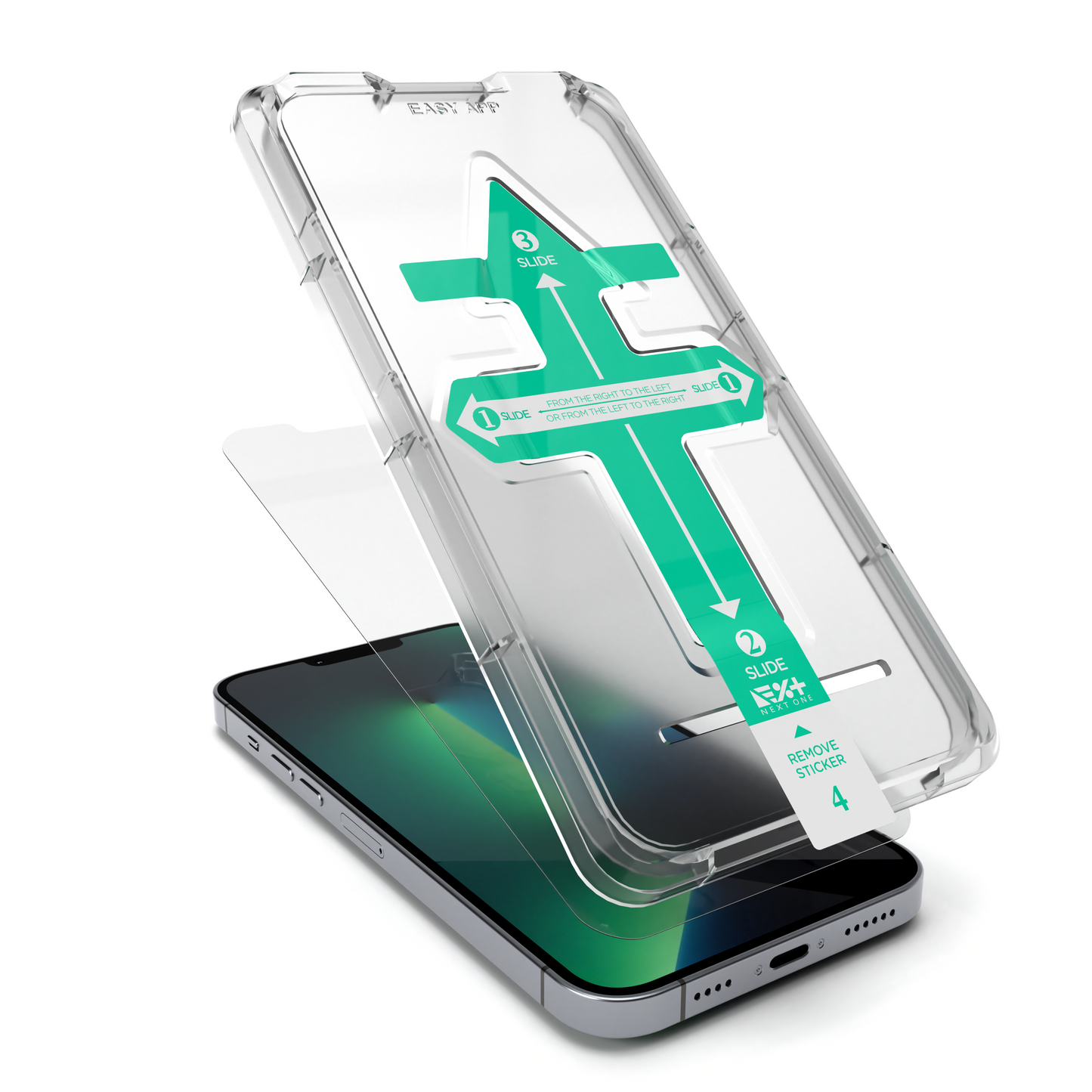 NEXT.ONE iPhone Tempered 2.5D Schutzglas mit Anbringhilfe - iPhone 13 Pro Max
