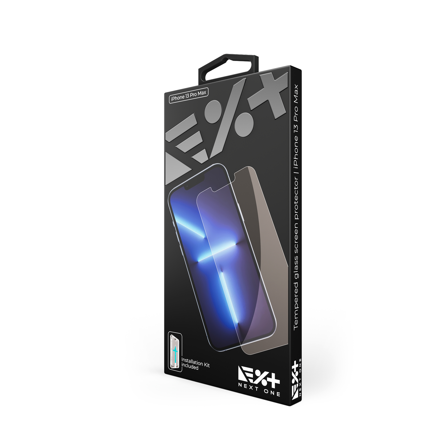 NEXT.ONE iPhone Tempered 2.5D Schutzglas mit Anbringhilfe - iPhone 13 Pro Max