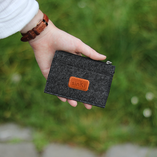 Sinki Eco-Filz BusinessCard Holder & Wallet Antrazit