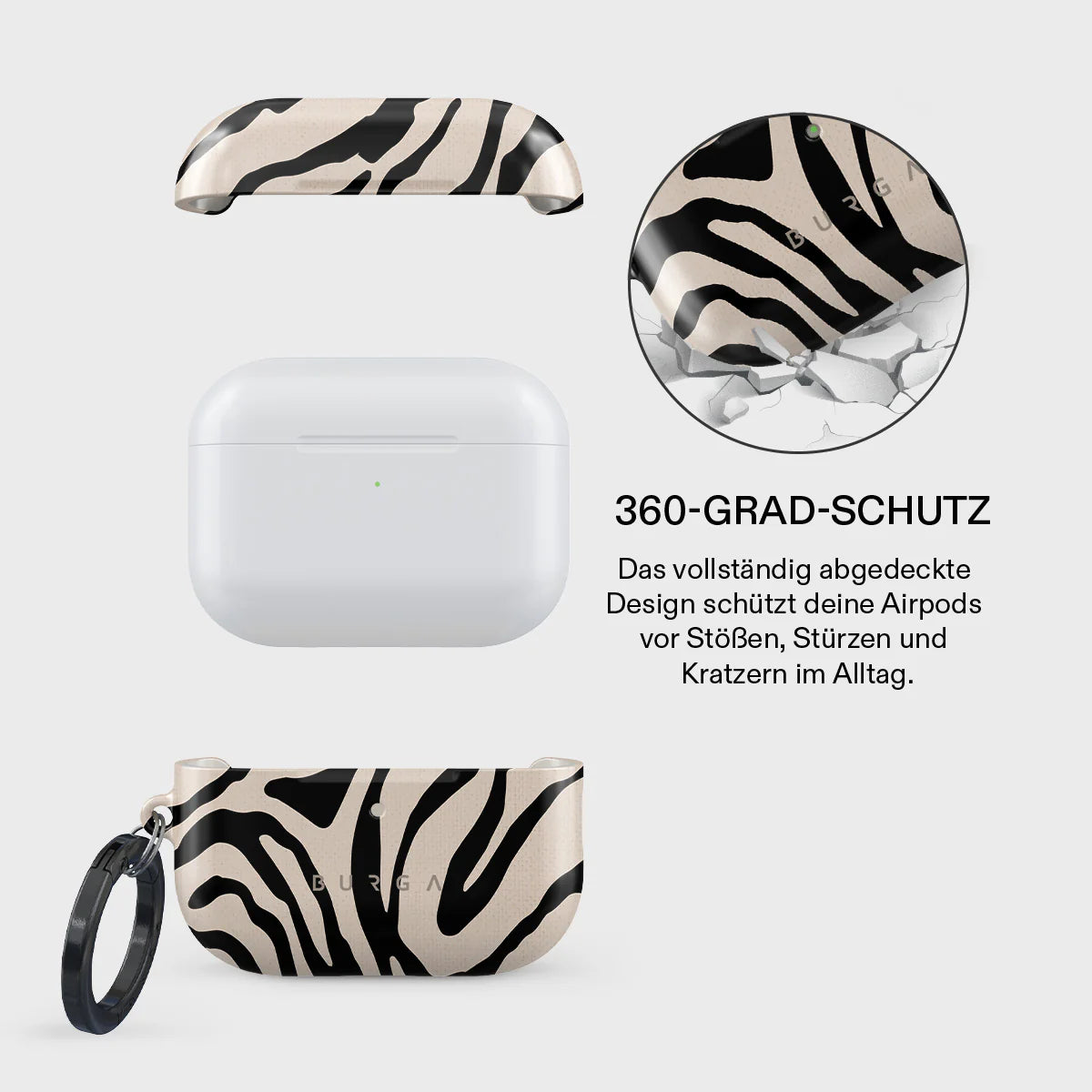 BURGA Airpod Case Imperial Zebra