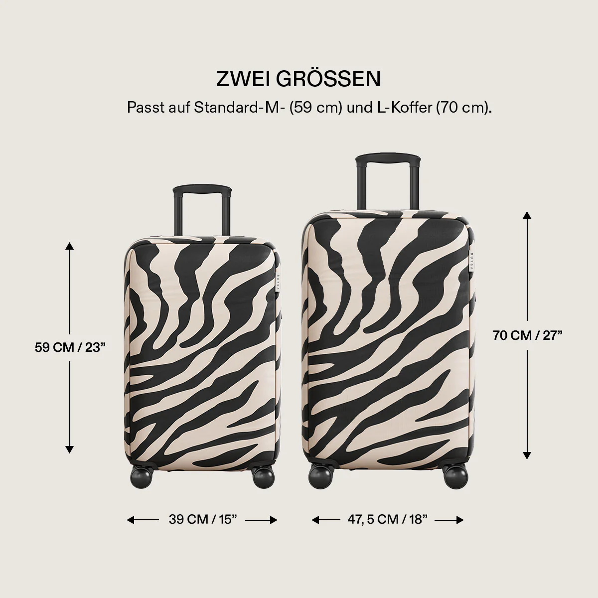 Burga Luggage Cover Imperial Zebra