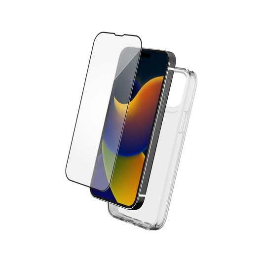BIGBEN Pack: TPU Case + 2.5D Tempered Glass für iPhone 15 Plus