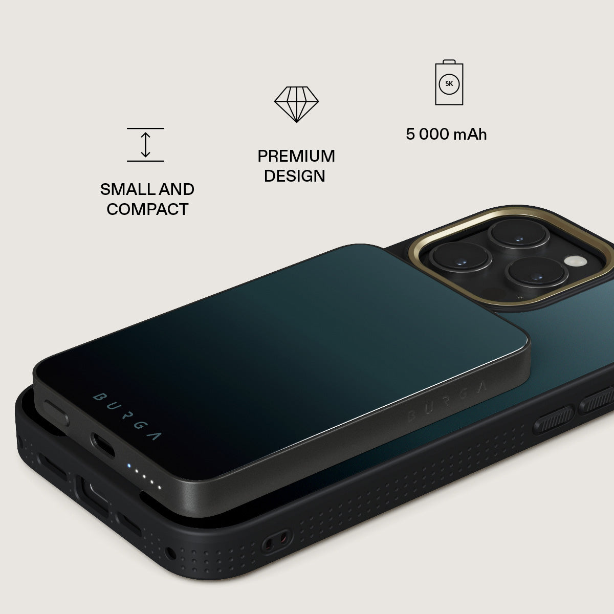 BURGA Magnetic Power Bank Black Hole