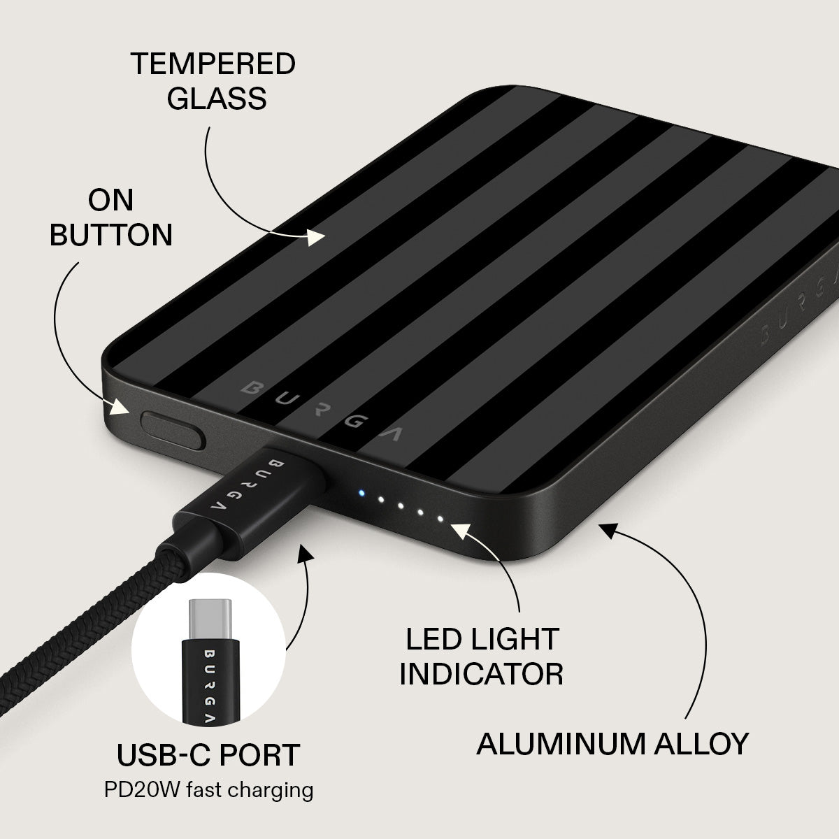 BURGA Magnetic Power Bank Nightfall