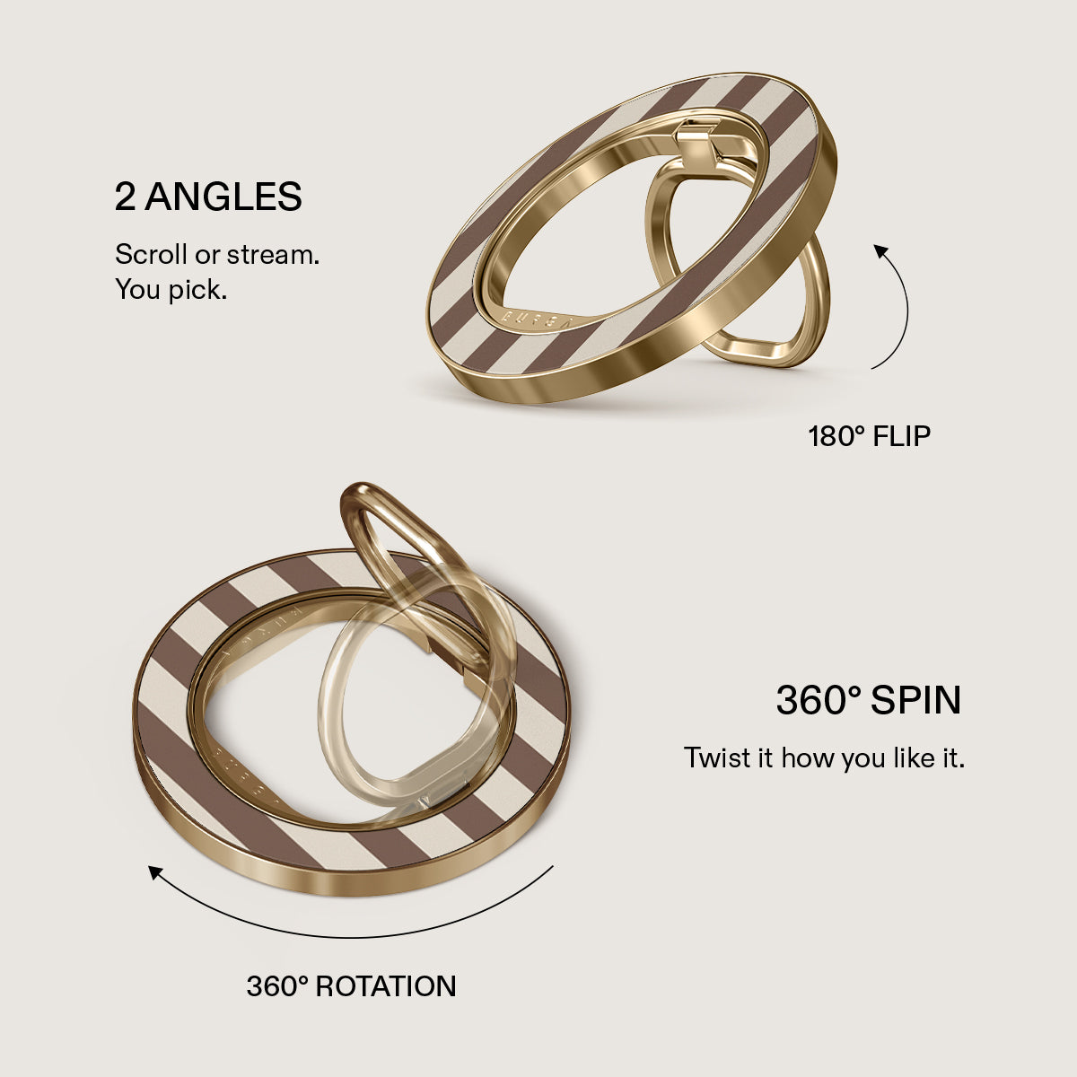 BURGA Ringholder Tiramisu gold