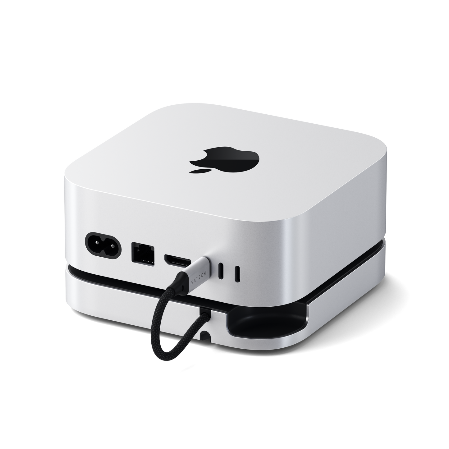 Satechi Stand Hub Mac Mini M4 with SSD Enclosure black & silver
