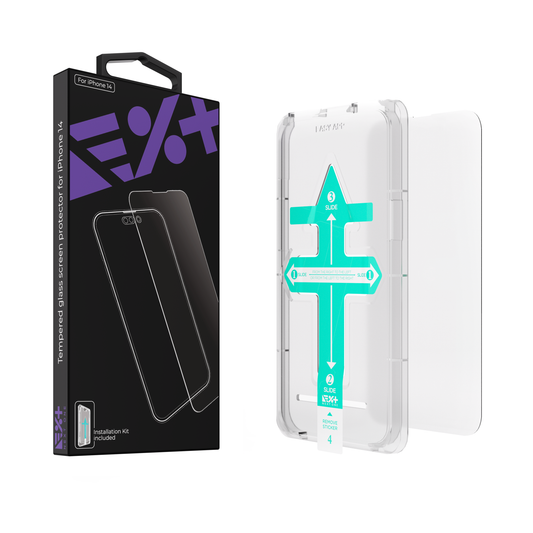 NEXT.ONE iPhone Tempered 2.5D Schutzglas mit Anbringhilfe - iPhone 14