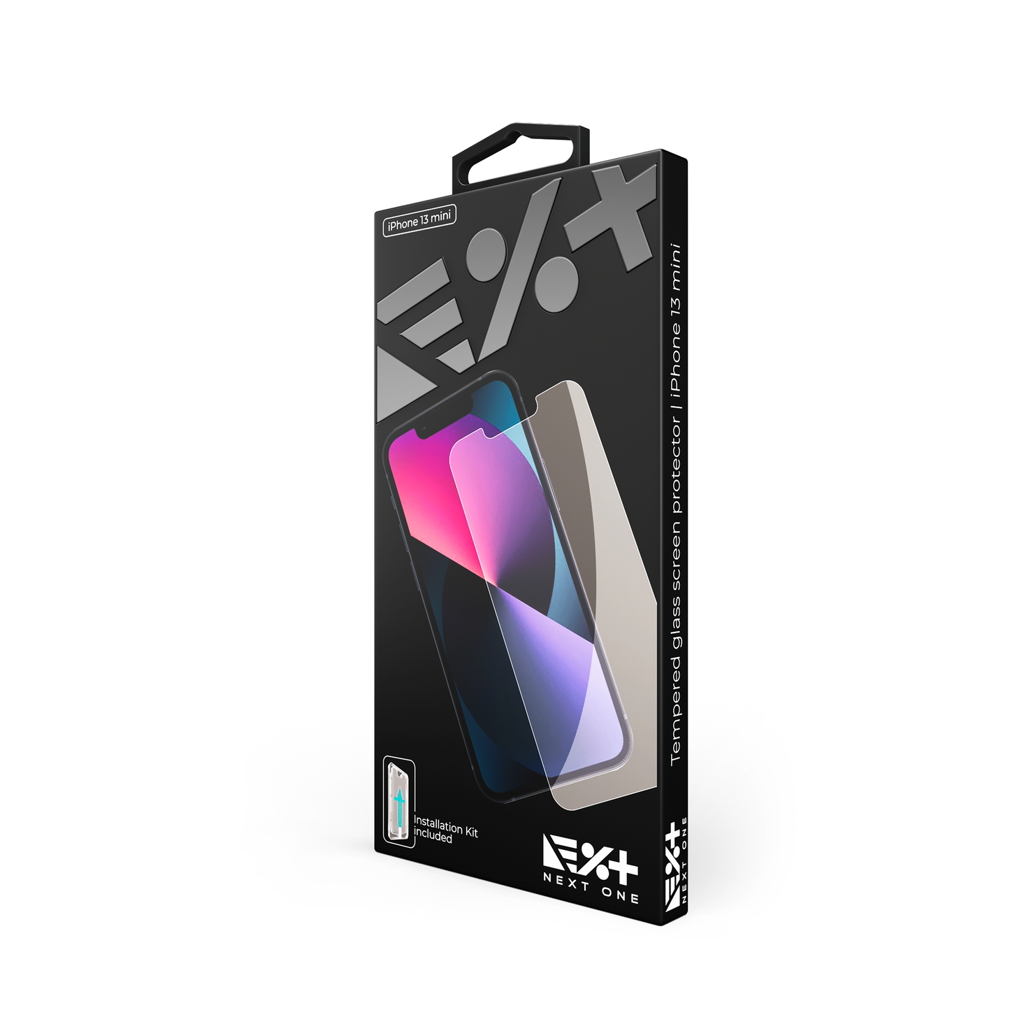 NEXT.ONE iPhone Tempered 2.5D Schutzglas mit Anbringhilfe - iPhone 13 mini