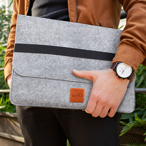 Sinki Eco-Filz Pouch Elas 11" - 13"